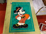 Vintage 1997 NOS Disney Mickey Mouse Fall Thanksgiving Pumpkin Flag Banner NWT