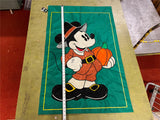 Vintage 1997 NOS Disney Mickey Mouse Fall Thanksgiving Pumpkin Flag Banner NWT