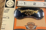 Harley V-Wing Logo Brake Caliper Insert 00^ Softail Touring Dyna Sportster Gold