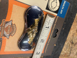 Harley V-Wing Logo Brake Caliper Insert 00^ Softail Touring Dyna Sportster Gold