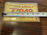 VTG Original 1974 Minnesota Motorcycle License Plate 73049 Harley Indian NIB