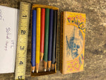 1884 Colored School Crayons American Lead pencil Co. Orig Box Antique Vtg Art!