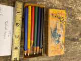 1884 Colored School Crayons American Lead pencil Co. Orig Box Antique Vtg Art!