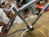 Vtg BMX Schwinn Predator Scrambler Thrasher Frame Fork Chrome Old Skool 80's