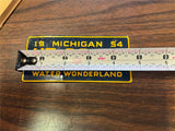 Vtg Original 1954 Michigan Mini Wheaties Bicycle License Plate UT-29-76