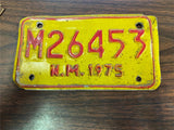 Vtg Original 1975 New Mexico Motorcycle License Plate M26453 Harley Indian