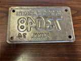 Vtg Original 1974 Minnesota Motorcycle License Plate 73048 Harley Indian