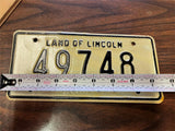 Vtg Original 1978 Illinois Motorcycle License Plate 49748 Harley Indian