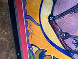 Vtg Psycadelic Painting Norton Motor Engine Motorcycle British Manx Single Racer