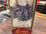 Century Collection Genuine Porcelain Doll 16" Blue Eyes Floral Dress
