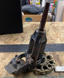 Vtg Cast Iron Dowel Rod Tenon Plane Brace Wood Tool Cutter Hollow Auger Carpente