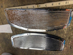NOS Floorboard Inserts Covers Pads Harley Shovelhead FLH Chrome Vtg Acc OEM Glid
