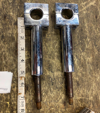 Old Skool Harley Custom Chopper Handlebar risers 5" 1" bars Vtg Panhead Shovelhe