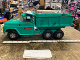 Vtg Buddy L Pressed Steel Tin Toy Hydraulic Dump Truck EA-77 Green 60's Minty