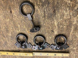 Vtg Drawer Pulls Art Deco Ring Lot Dresser Cabinet Closet Victorian Black STeel