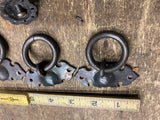 Vtg Drawer Pulls Art Deco Ring Lot Dresser Cabinet Closet Victorian Black STeel