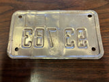 Vtg Original 1981 Illinois Motorcycle License Plate 93 783 Harley Indian