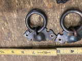 Vtg Drawer Pulls Art Deco Ring Lot Dresser Cabinet Closet Victorian Black STeel