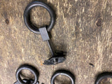 Vtg Drawer Pulls Art Deco Ring Lot Dresser Cabinet Closet Victorian Black STeel