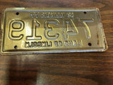 Vtg Original 1977 Illinois Motorcycle License Plate 74319 Harley Indian