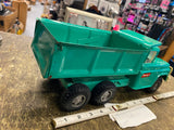 Vtg Buddy L Pressed Steel Tin Toy Hydraulic Dump Truck EA-77 Green 60's Minty