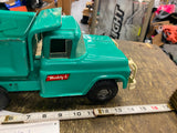 Vtg Buddy L Pressed Steel Tin Toy Hydraulic Dump Truck EA-77 Green 60's Minty