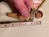 Vintage German Hand Carved Wood Wooden Wine Whiskey Bottle Stoppers Mechanical