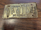Vtg Original 1976 Illinois Motorcycle License Plate 141644 Harley Indian