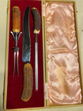 Cutlass Leppington Sheffield England 3 PC Vtg Cutlery Carving Set Display Box!