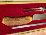 Cutlass Leppington Sheffield England 3 PC Vtg Cutlery Carving Set Display Box!