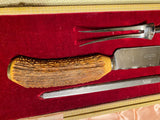 Cutlass Leppington Sheffield England 3 PC Vtg Cutlery Carving Set Display Box!