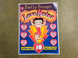 Vintage 1991 King Syndicate Betty Boop's Love Meter Tin Metal Sign