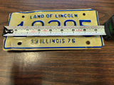 Vtg Original 1976 Illinois Motorcycle License Plate 10205 Harley Indian