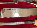 Cutlass Leppington Sheffield England 3 PC Vtg Cutlery Carving Set Display Box!