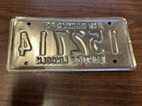 Vtg Original 1975 Illinois Motorcycle License Plate 152714 Harley Indian