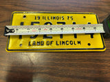 Vtg Original 1975 Illinois Motorcycle License Plate 152714 Harley Indian