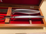 Vtg Gerber Legendary Blades Carving Set Knife Fork Balmung Siegfried Display Box