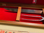 Vtg Gerber Legendary Blades Carving Set Knife Fork Balmung Siegfried Display Box