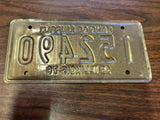 Vtg Original 1976 Illinois Motorcycle License Plate 152490 Harley Indian
