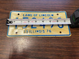 Vtg Original 1976 Illinois Motorcycle License Plate 152490 Harley Indian