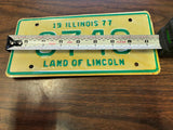 Vtg Original 1977 Illinois Motorcycle License Plate 6746 Harley Indian 4 letter