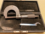 Vtg USA Starrett No 231 Mechanical Outside Micrometer w/ Case Machinist Tool