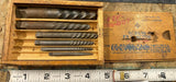 Vtg USA EZY-OUT screw extractor set Cleveland Twist Drill co Tools Easy Out 20's