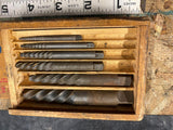 Vtg USA EZY-OUT screw extractor set Cleveland Twist Drill co Tools Easy Out 20's
