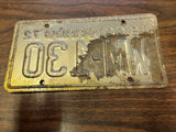 Vtg Original 1972 Colorado Motorcycle License Plate WM-130 Harley Indian