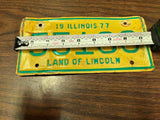 Vtg Original 1977 Illinois Motorcycle License Plate 55188 Harley Indian