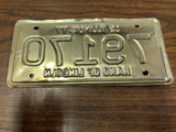 Vtg Original 1977 Illinois Motorcycle License Plate 79170 Harley Indian