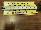 Vtg Original 1978 Illinois Motorcycle License Plate 98749 Harley Indian