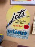 Vtg 50's advertising sign Red Ball Jets rubber-soled sport shoes Ball Band Store