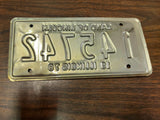 Vtg Original 1978 Illinois Motorcycle License Plate 145742 Harley Indian